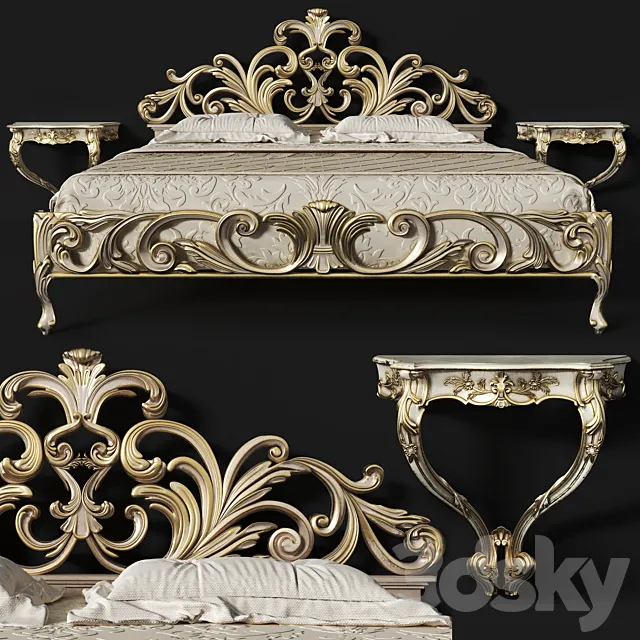 Bed Silvano Grifoni Letto 2321 3DModel Bed Silvano Grifoni Letto 2321 3DModel