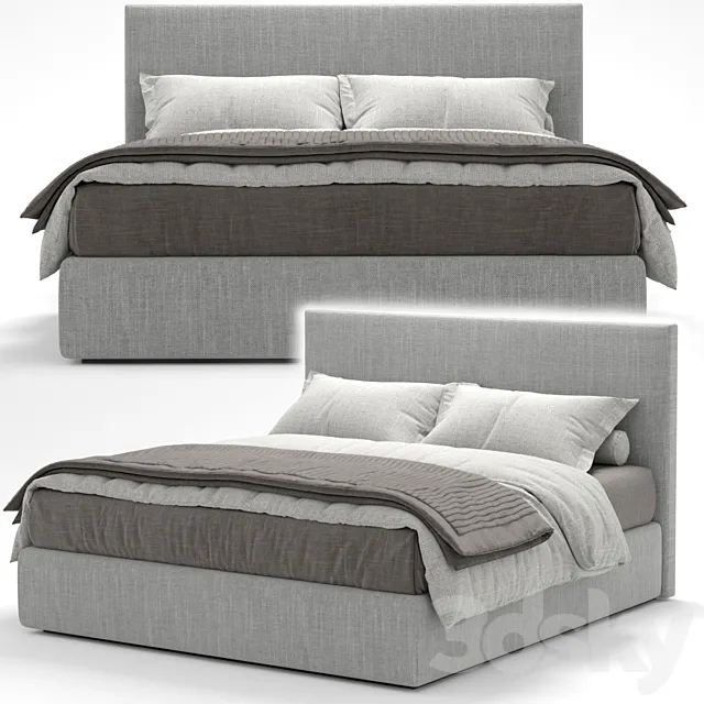 Bed Soho Berto 3D Model Bed Soho Berto 3D Model