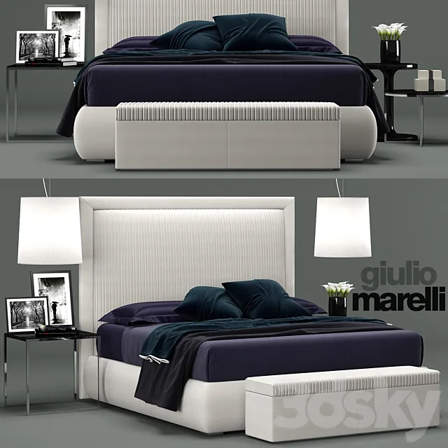 Bed Spencer Giulio Marelli 3D Model