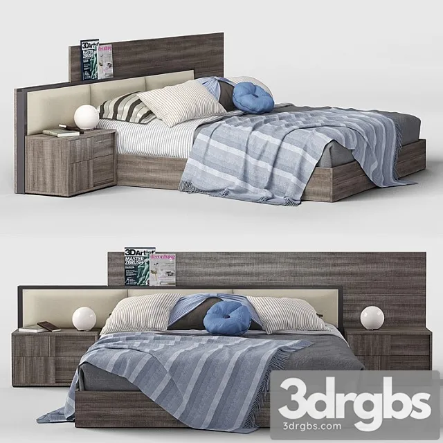 Bed status futura gray 2 3D Model Download