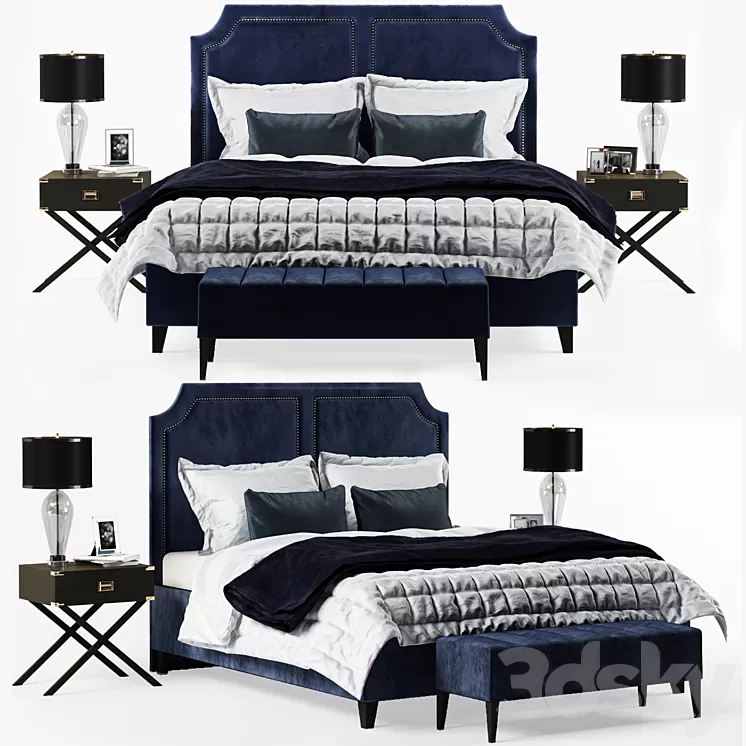 Bed Stella del Mobile Srl 2018 PR.68 3D Model