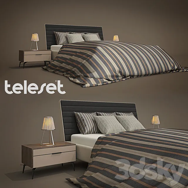 Bed Teleset Lezalt 3DModel