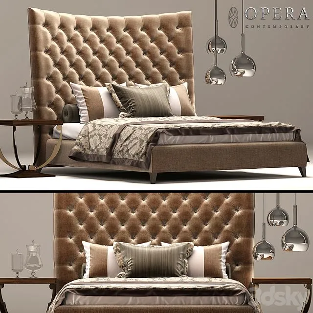 Bed Tosca Opera Contenporary 3D Model
