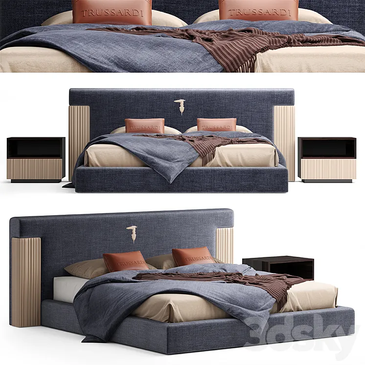 Bed trussardi DEVEN BED 3D Model Free Download