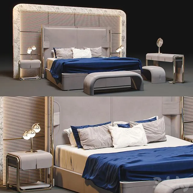 Bed Turri Eclipse 3D Model Bed Turri Eclipse 3D Model
