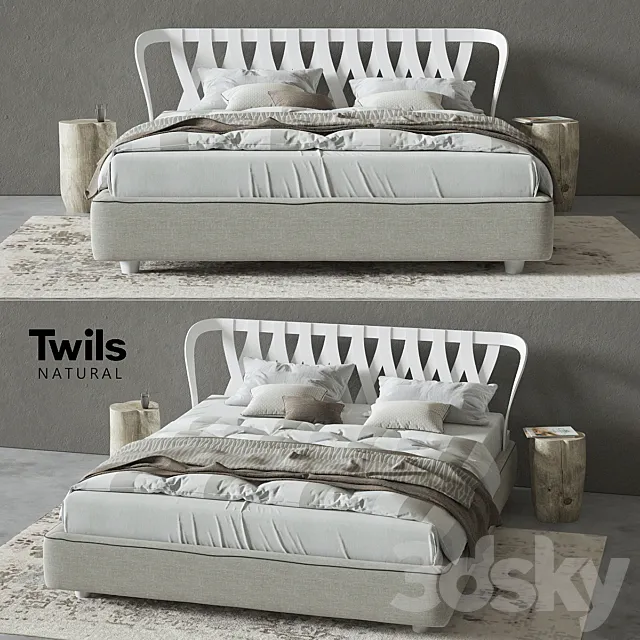 Bed Twils NATURAL 3DModel