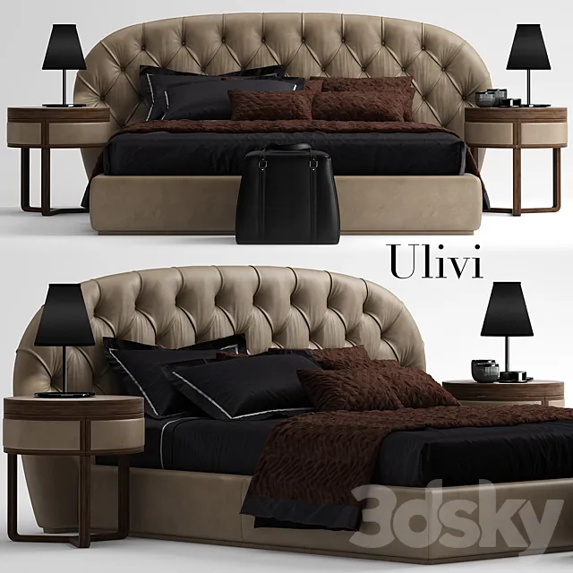 Bed ulivi Little Milady 3D Model Bed ulivi Little Milady 3D Model