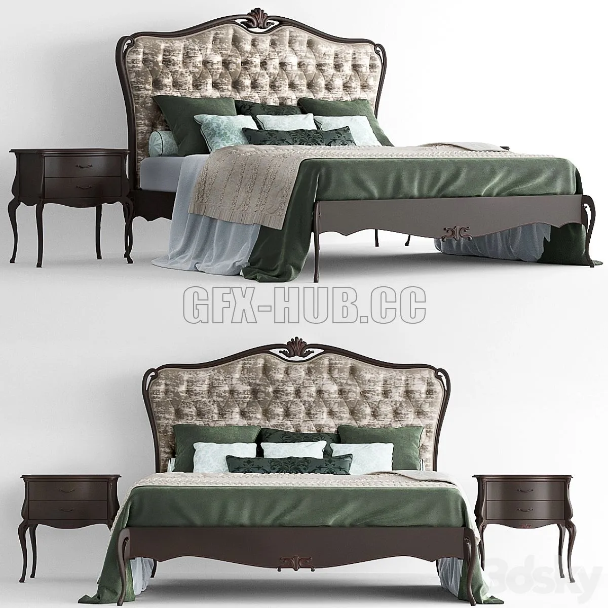 Bed Valpolicella Giorgio Casa 3D Model Bed Valpolicella Giorgio Casa 3D Model