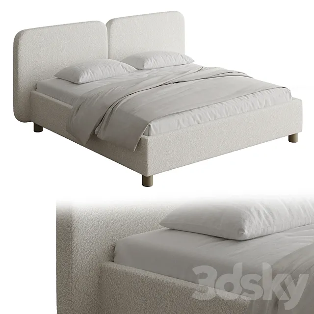 Bed Venta 160 Cozy Ivory 3D Model Bed Venta 160 Cozy Ivory 3D Model
