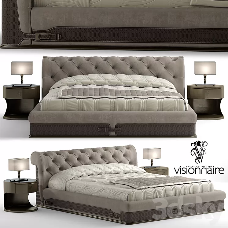 Bed visionnaire chester laurence 3D Model Bed visionnaire chester laurence 3D Model