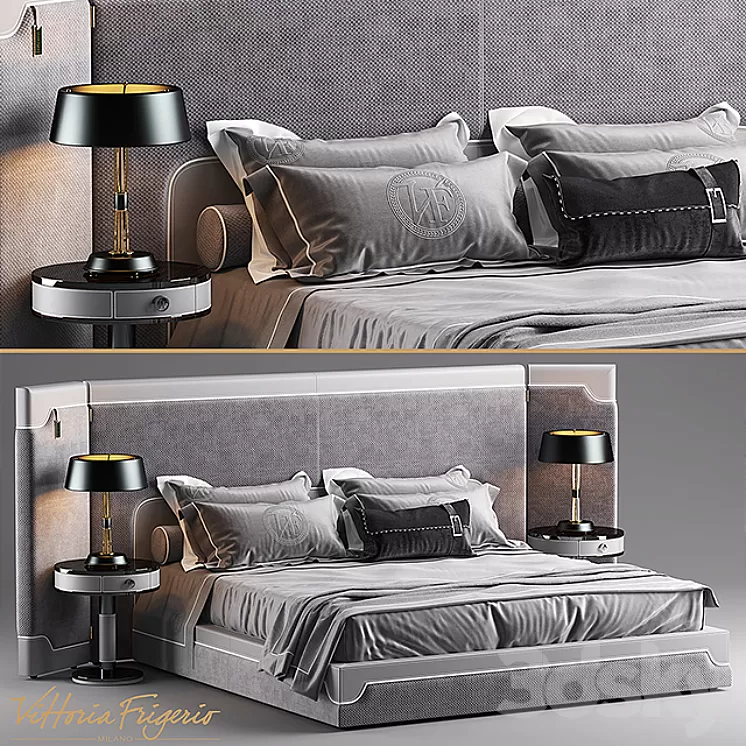 Bed vittoriafrigerio Corio 3D Model Bed vittoriafrigerio Corio 3D Model