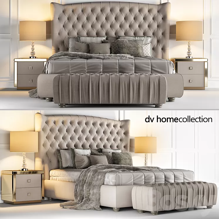 Bed Vogue DVhomecollection 3D Model Bed Vogue DVhomecollection 3D Model