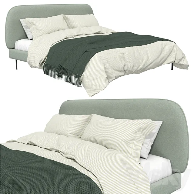 Bed Wadheim Ikea _ Upholstered Bed Vadheim Ikea 3D Model Bed Wadheim Ikea _ Upholstered Bed Vadheim Ikea 3D Model