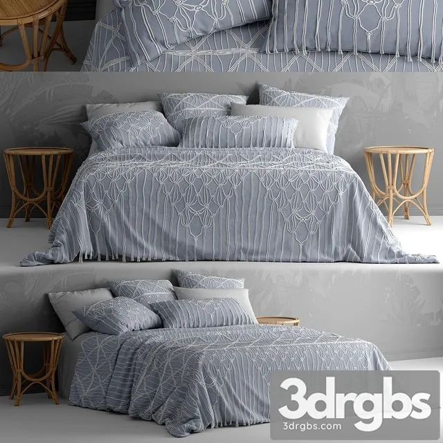 Bed with Bedding Adairs Australia 3D Model Download