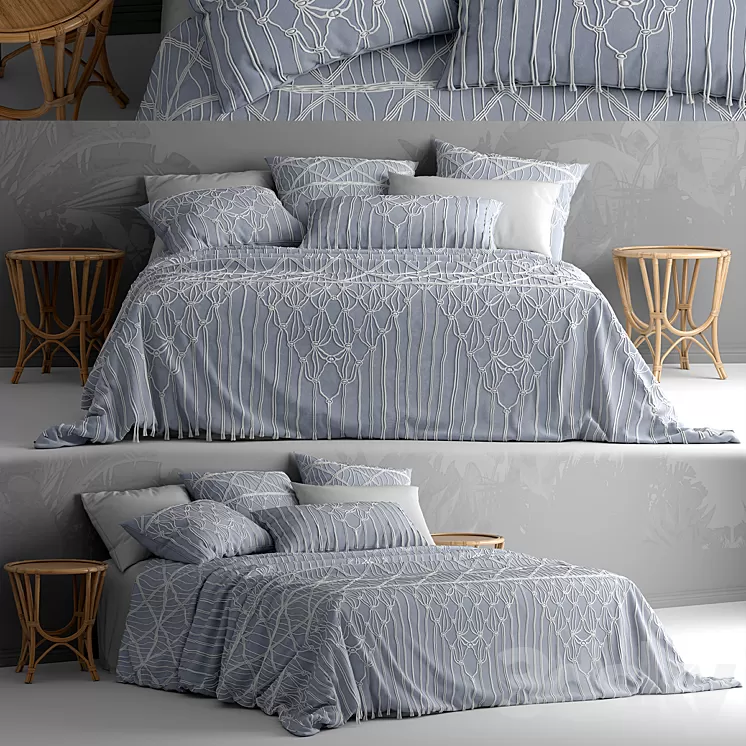 Bed with bedding adairs australia 3D Model