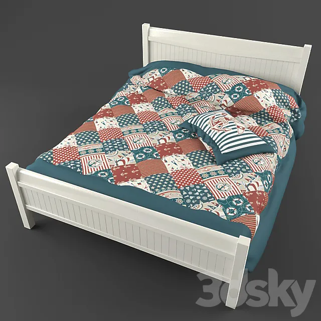 Bed with coverlet – peychvork 3DModel Bed with coverlet – peychvork 3DModel