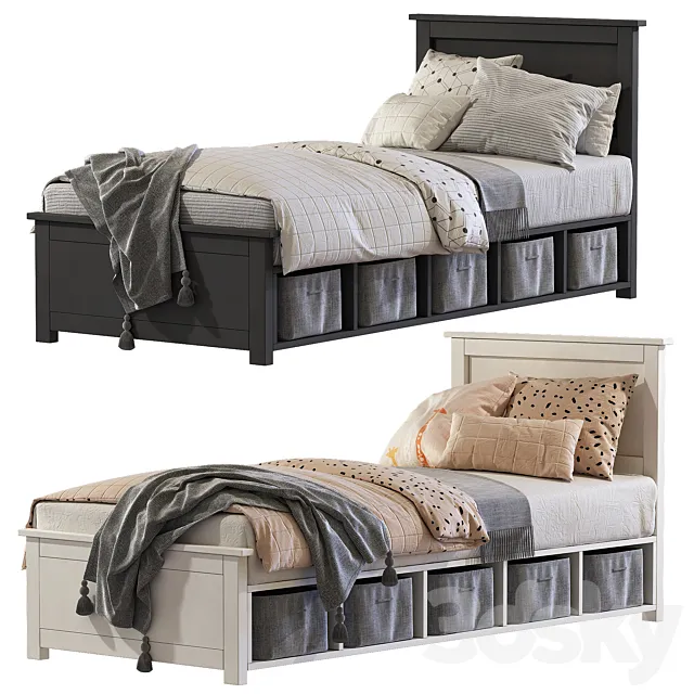 Bed with drawers from IKEA 2 3D Model Bed with drawers from IKEA 2 3D Model