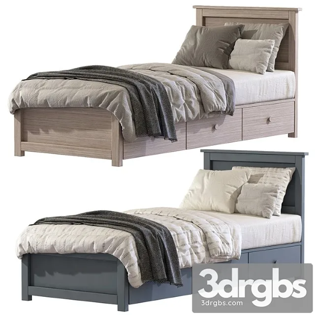 Bed with Drawers from Ikea 3D Model Download