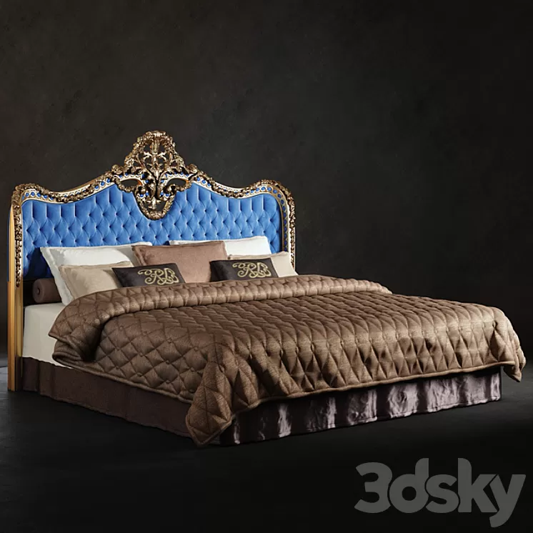 Bed with Oak Lucretia Heabord 3D Model Bed with Oak Lucretia Heabord 3D Model
