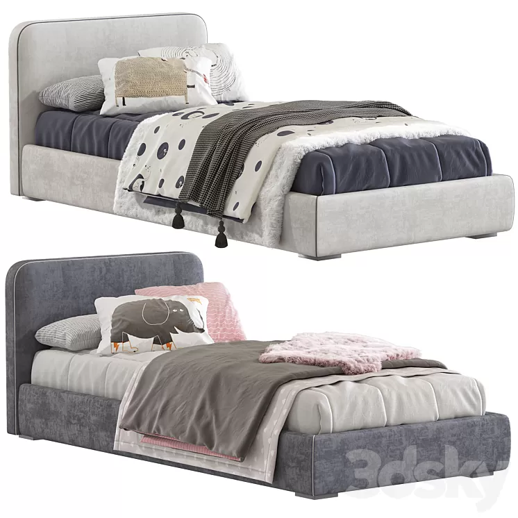 Bed with upholstered headboard 242 3D Model Free Download Bed with upholstered headboard 242 3D Model Free Download