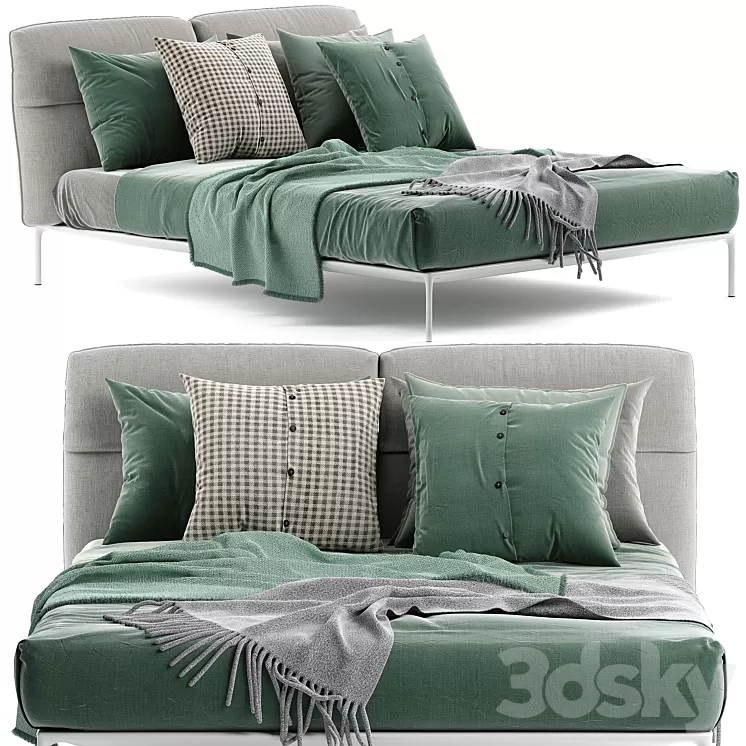 Bed YALE Mdfitalia 3D Model