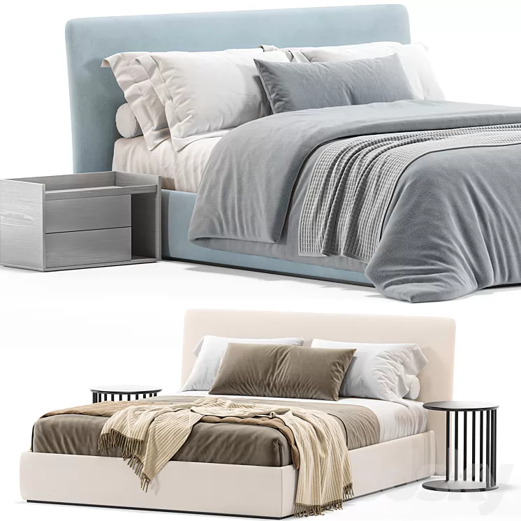 Bed Zalf SLIM 3D Model Free Download