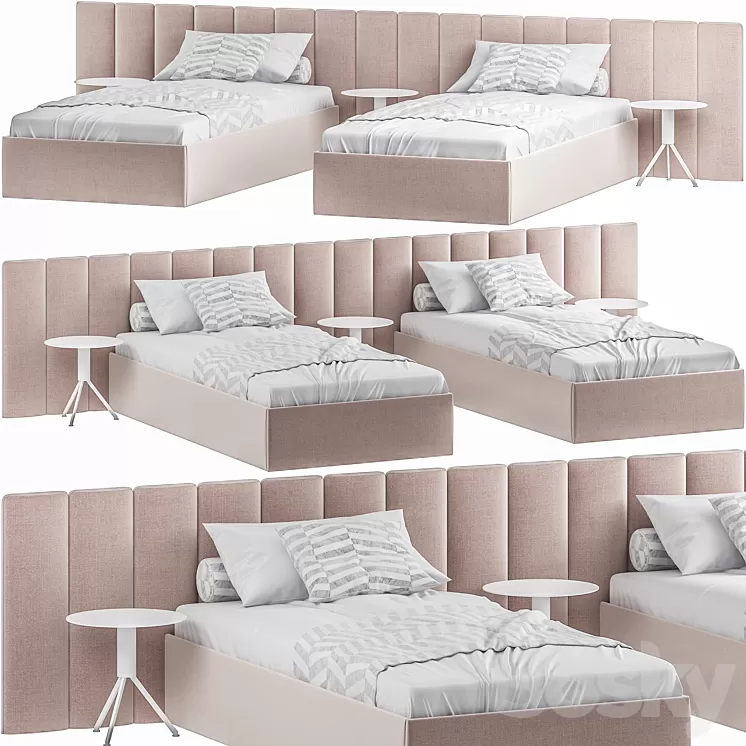 Bed037-Single Bed Children 3D Model