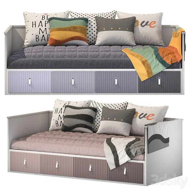 bed19 (two different colors) 3D Model bed19 (two different colors) 3D Model