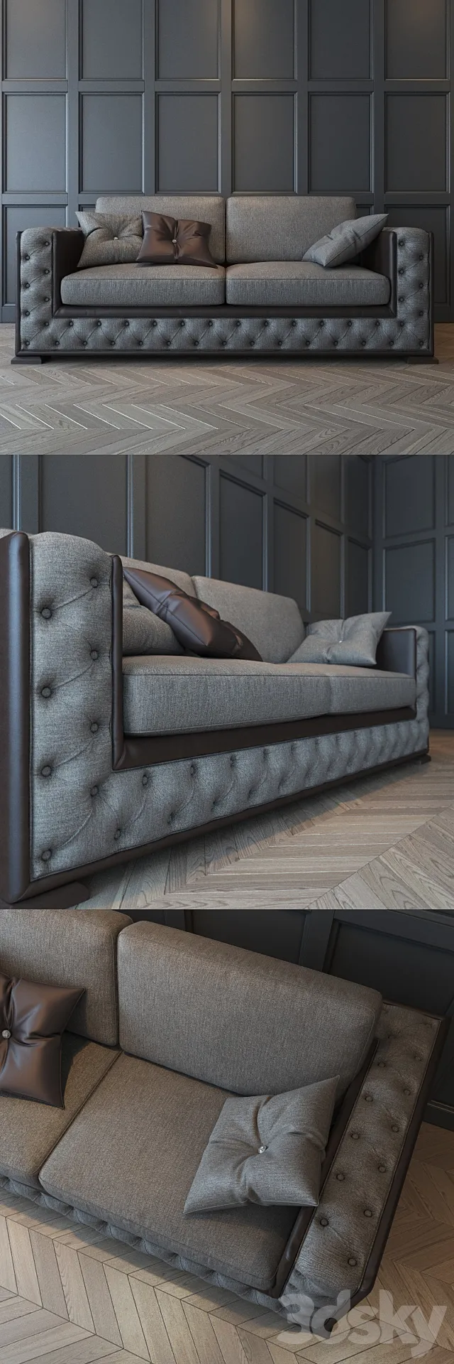 Bedding miami Sofa X2 3D Model Bedding miami Sofa X2 3D Model