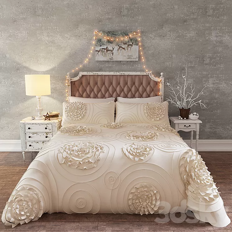 Bedding Set Lush Dekor Serena 3D Model