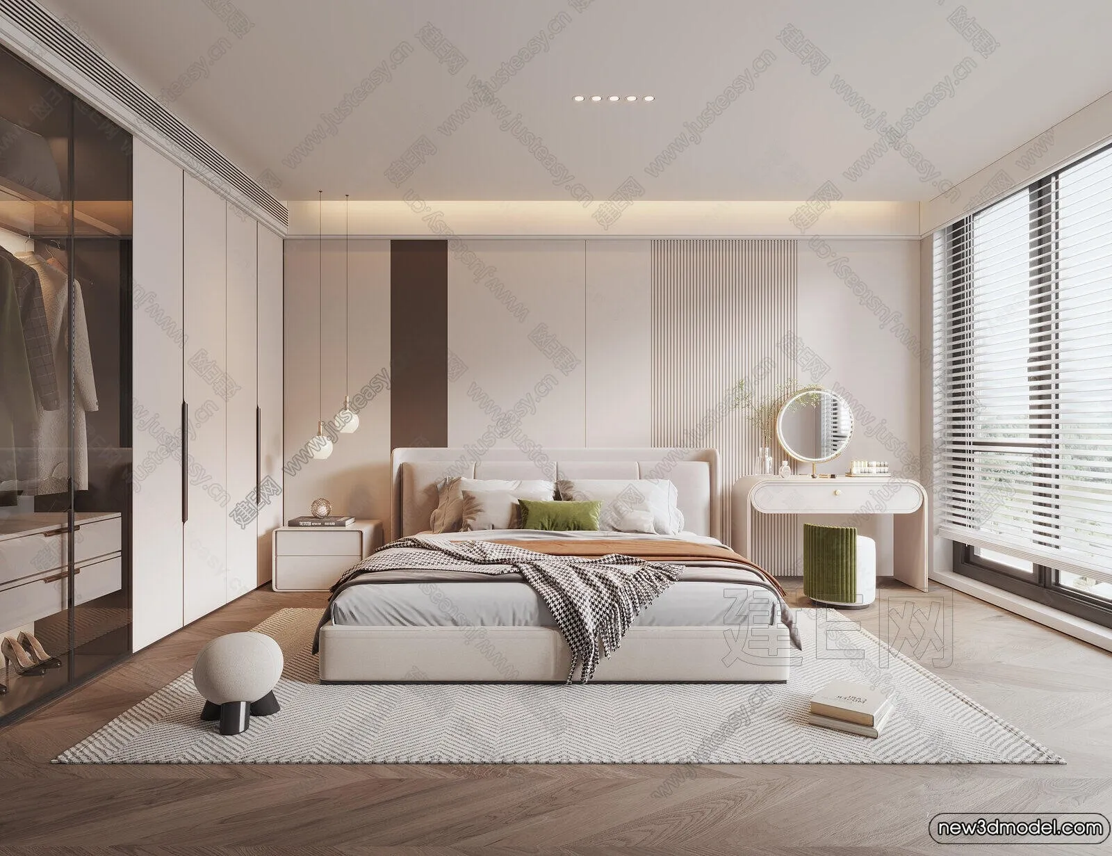 Bedroom – 3D Interior Scenes – Modern Style – 3D Models – 060 Bedroom – 3D Interior Scenes – Modern Style – 3D Models – 060