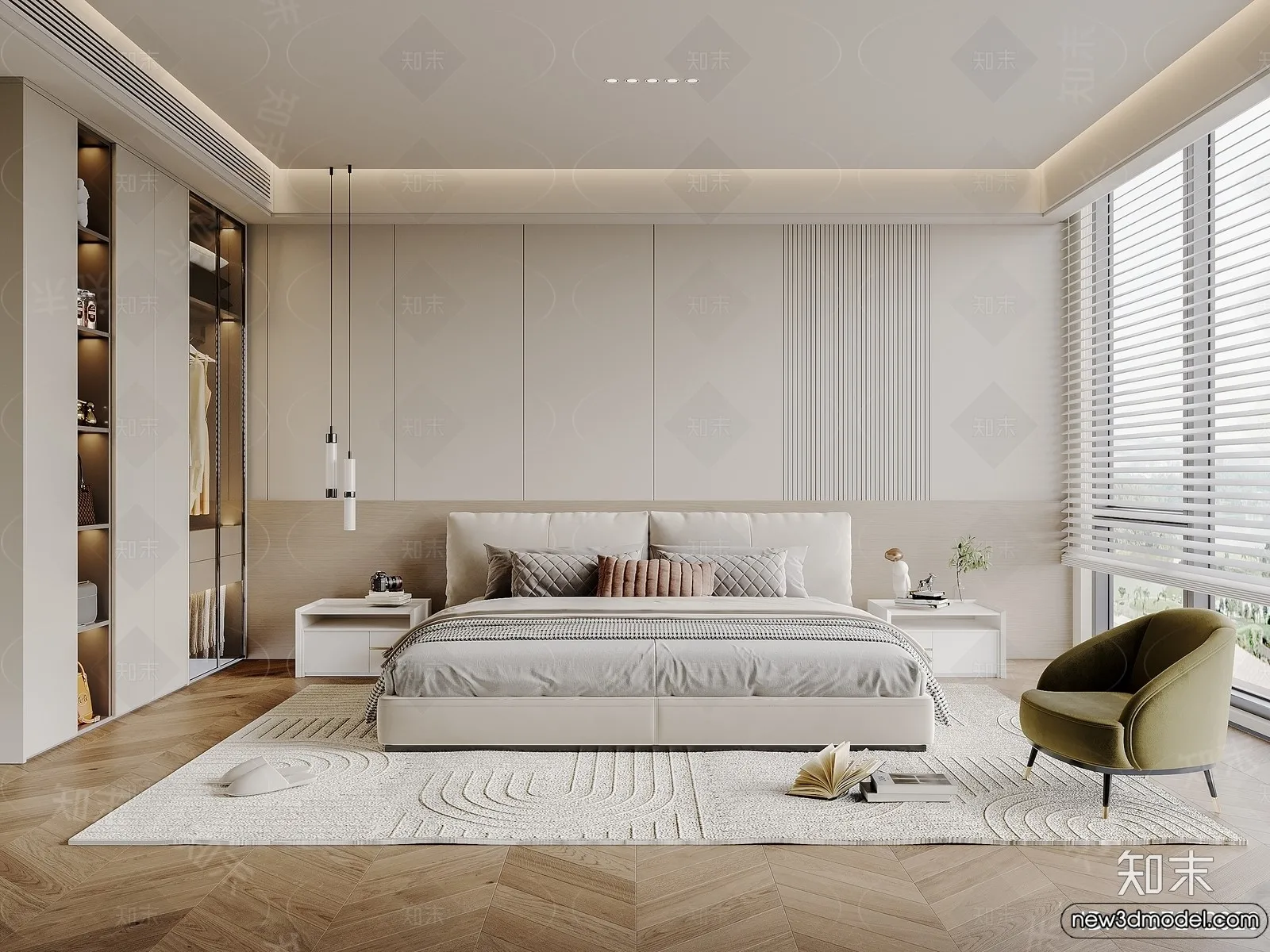 Bedroom – 3D Interior Scenes – Modern Style – 3D Models – 069 Bedroom – 3D Interior Scenes – Modern Style – 3D Models – 069
