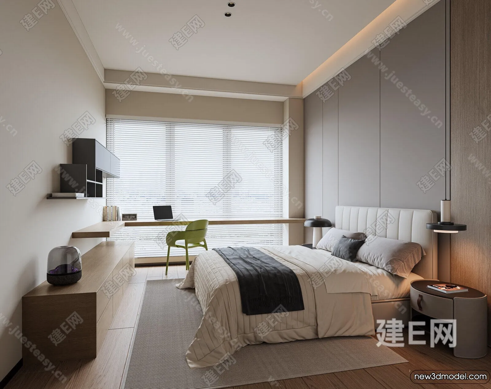 Bedroom – 3D Interior Scenes – Modern Style – 3D Models – 070 Bedroom – 3D Interior Scenes – Modern Style – 3D Models – 070