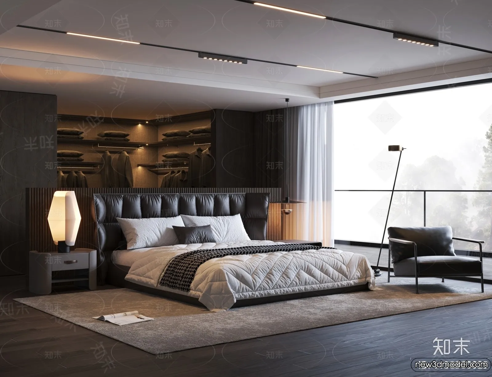 Bedroom – 3D Interior Scenes – Modern Style – 3D Models – 078 Bedroom – 3D Interior Scenes – Modern Style – 3D Models – 078
