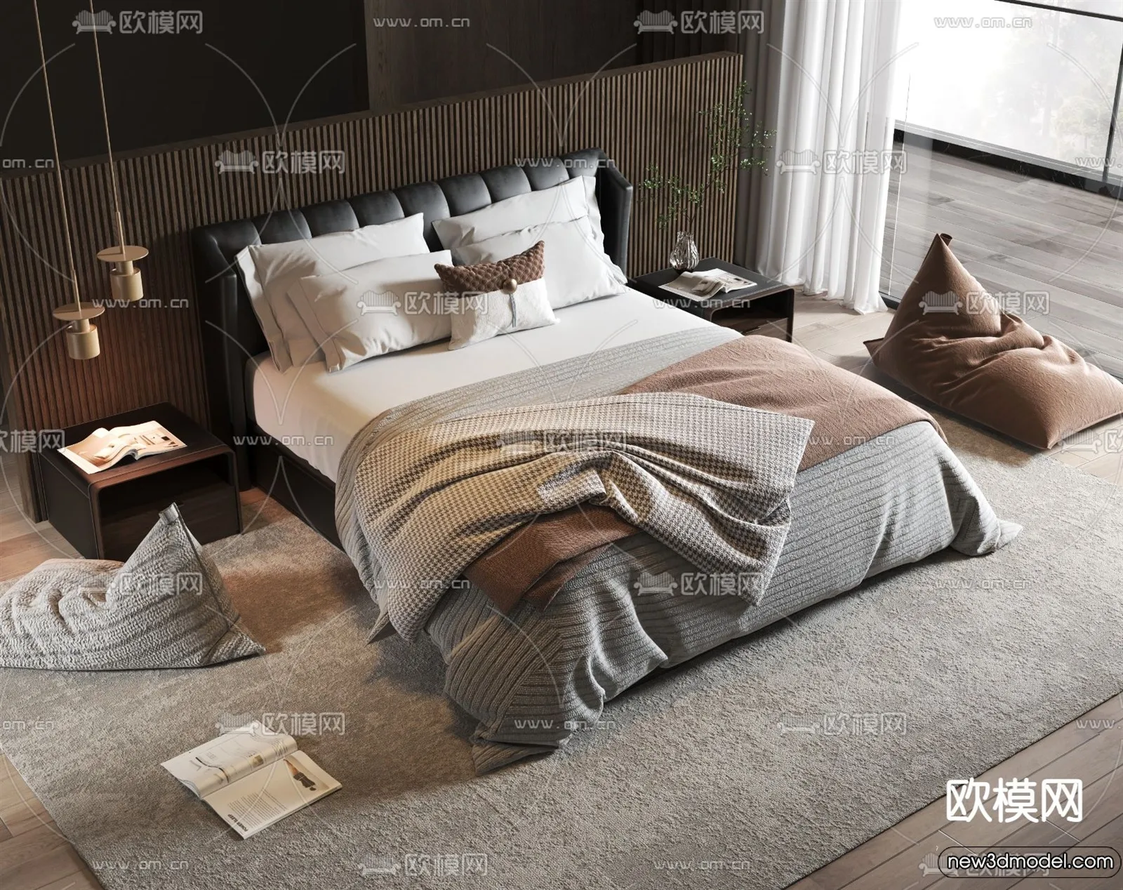 Bedroom – 3D Interior Scenes – Modern Style – 3D Models – 080 Bedroom – 3D Interior Scenes – Modern Style – 3D Models – 080