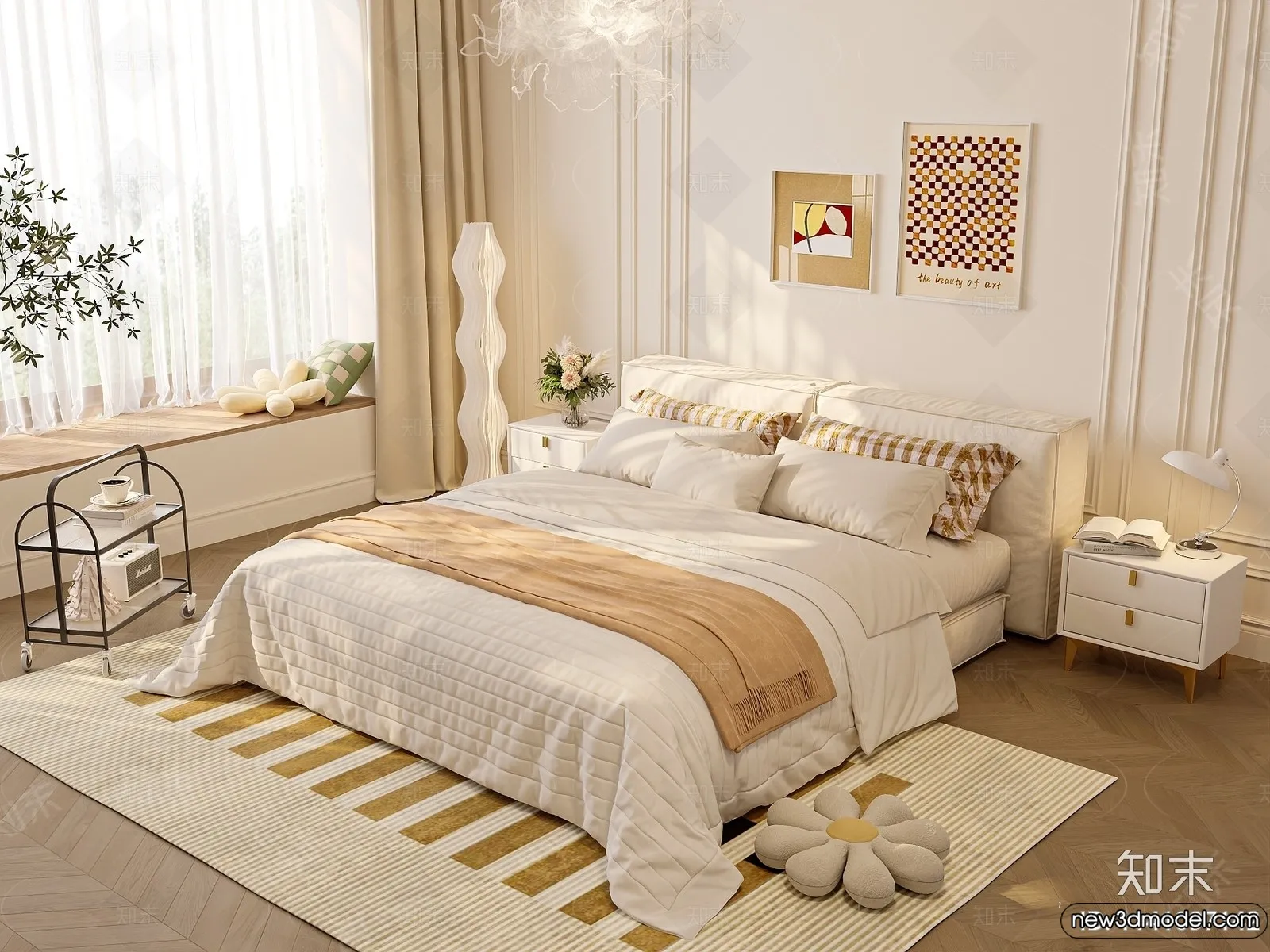 Bedroom – 3D Interior Scenes – Modern Style – 3D Models – 081 Bedroom – 3D Interior Scenes – Modern Style – 3D Models – 081