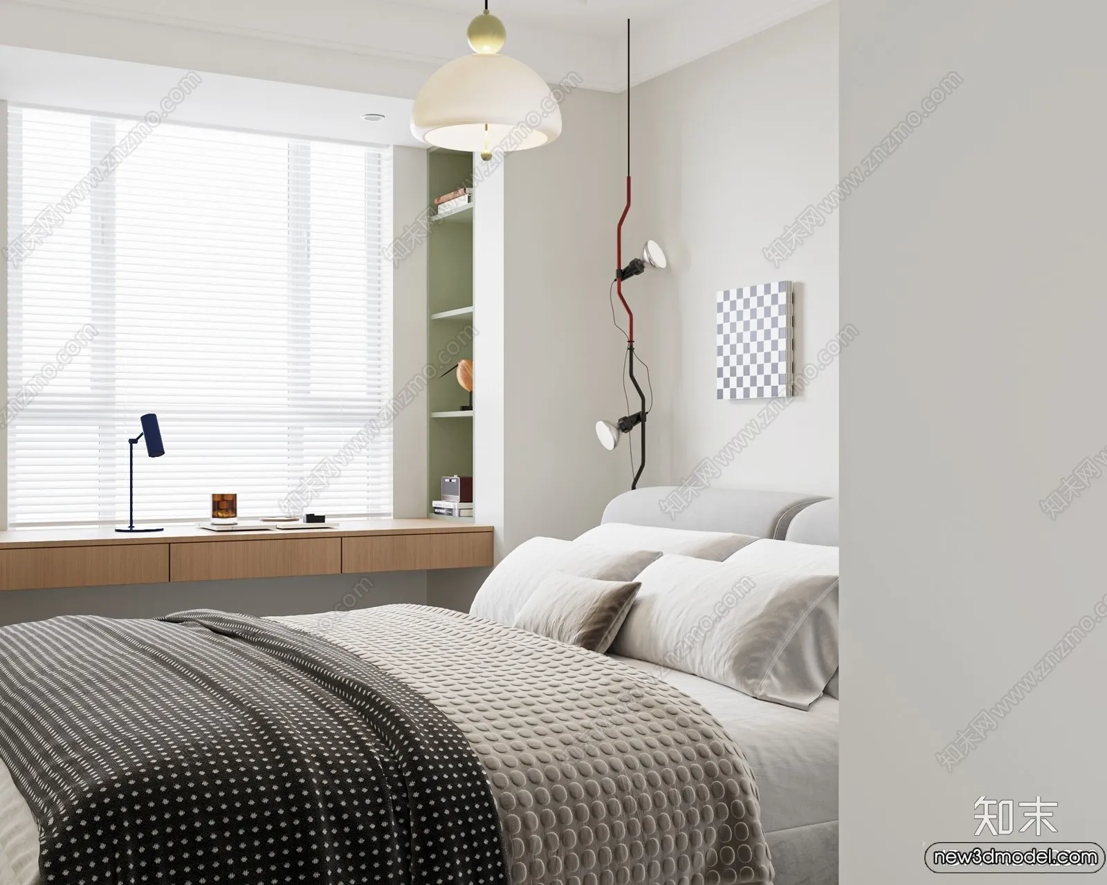 Bedroom – 3D Interior Scenes – Modern Style – 3D Models – 087 Bedroom – 3D Interior Scenes – Modern Style – 3D Models – 087