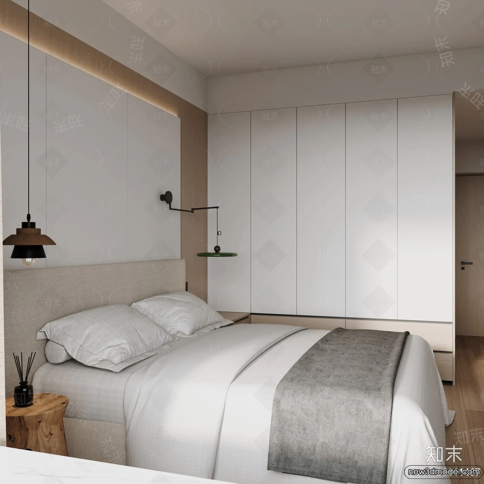 Bedroom – 3D Interior Scenes – Modern Style – 3D Models – 091 Bedroom – 3D Interior Scenes – Modern Style – 3D Models – 091