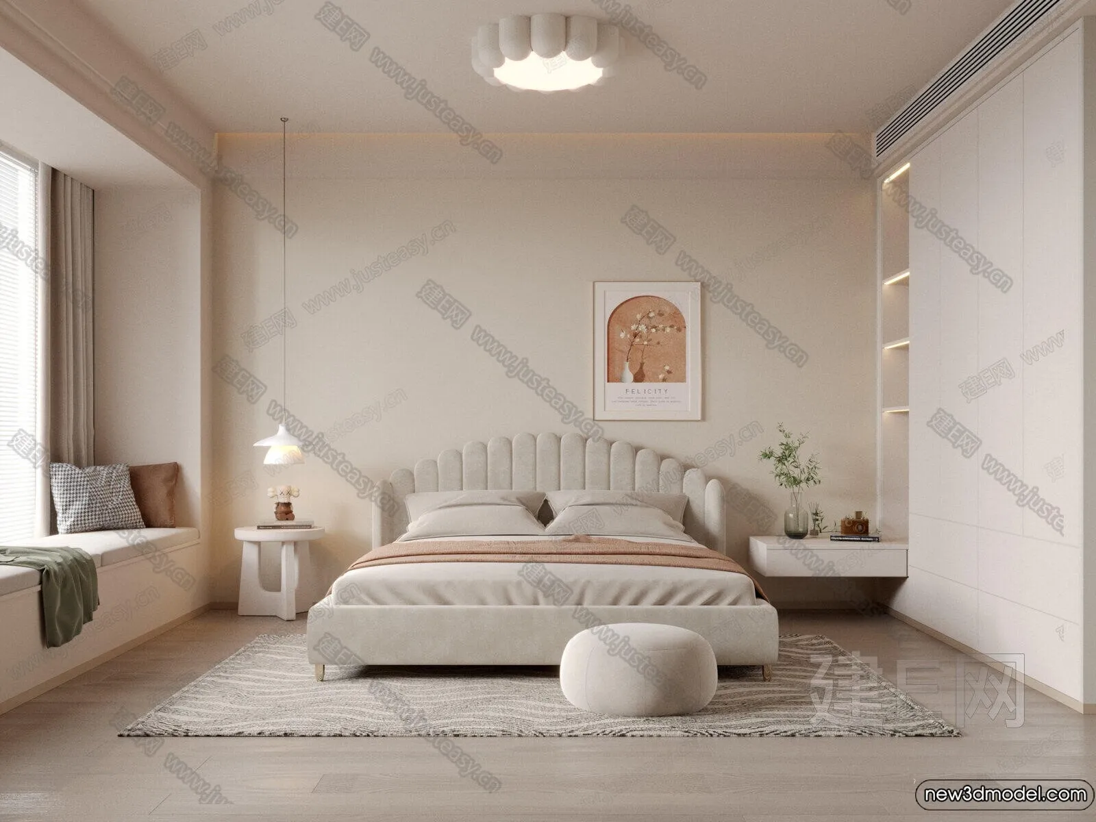 Bedroom – 3D Interior Scenes – Modern Style – 3D Models – 101 Bedroom – 3D Interior Scenes – Modern Style – 3D Models – 101