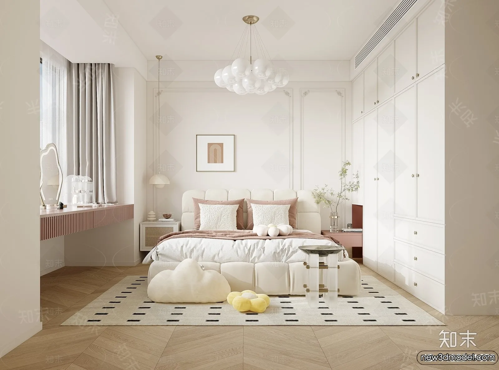 Bedroom – 3D Interior Scenes – Modern Style – 3D Models – 104 Bedroom – 3D Interior Scenes – Modern Style – 3D Models – 104