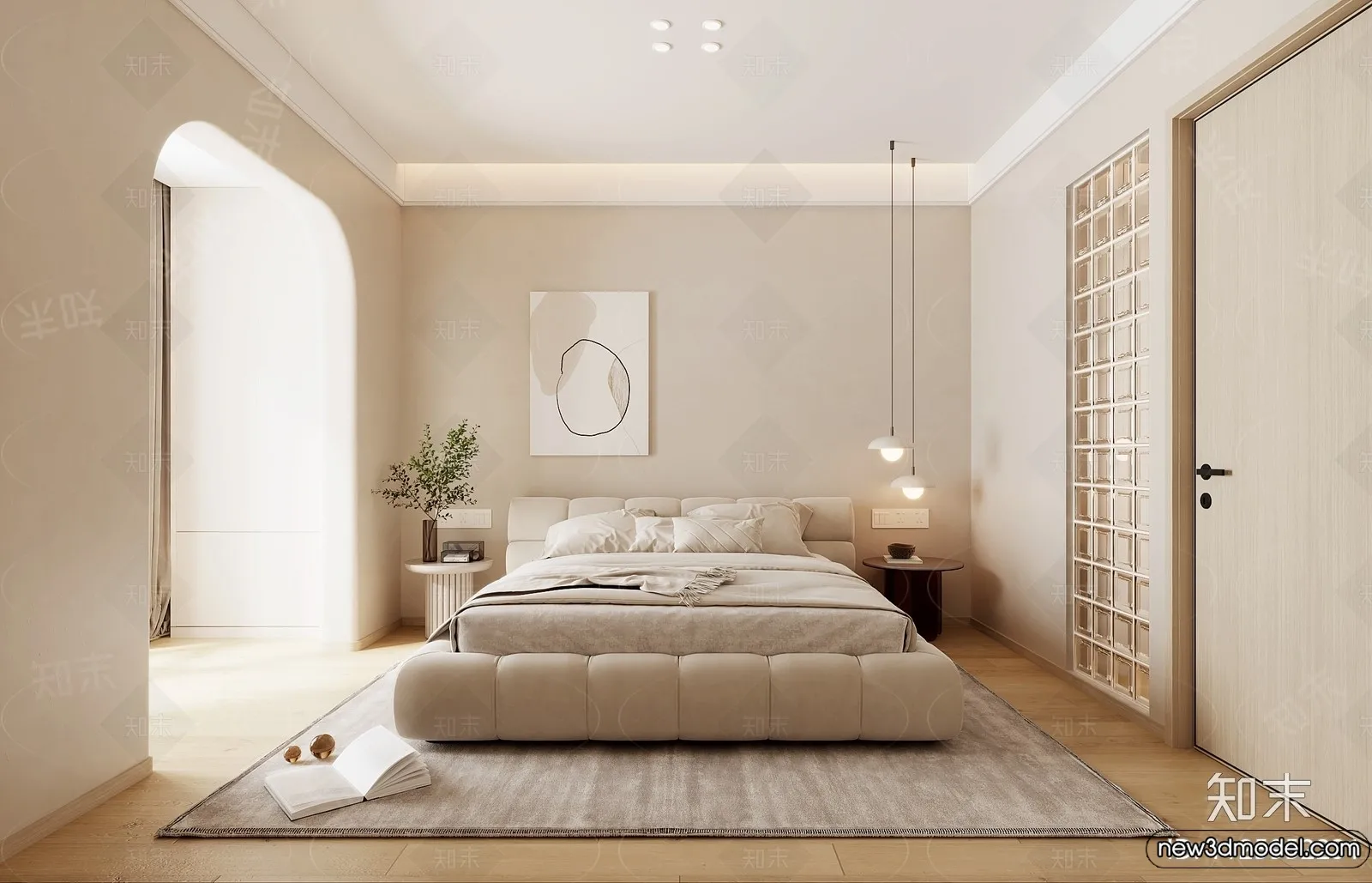 Bedroom – 3D Interior Scenes – Modern Style – 3D Models – 107 Bedroom – 3D Interior Scenes – Modern Style – 3D Models – 107