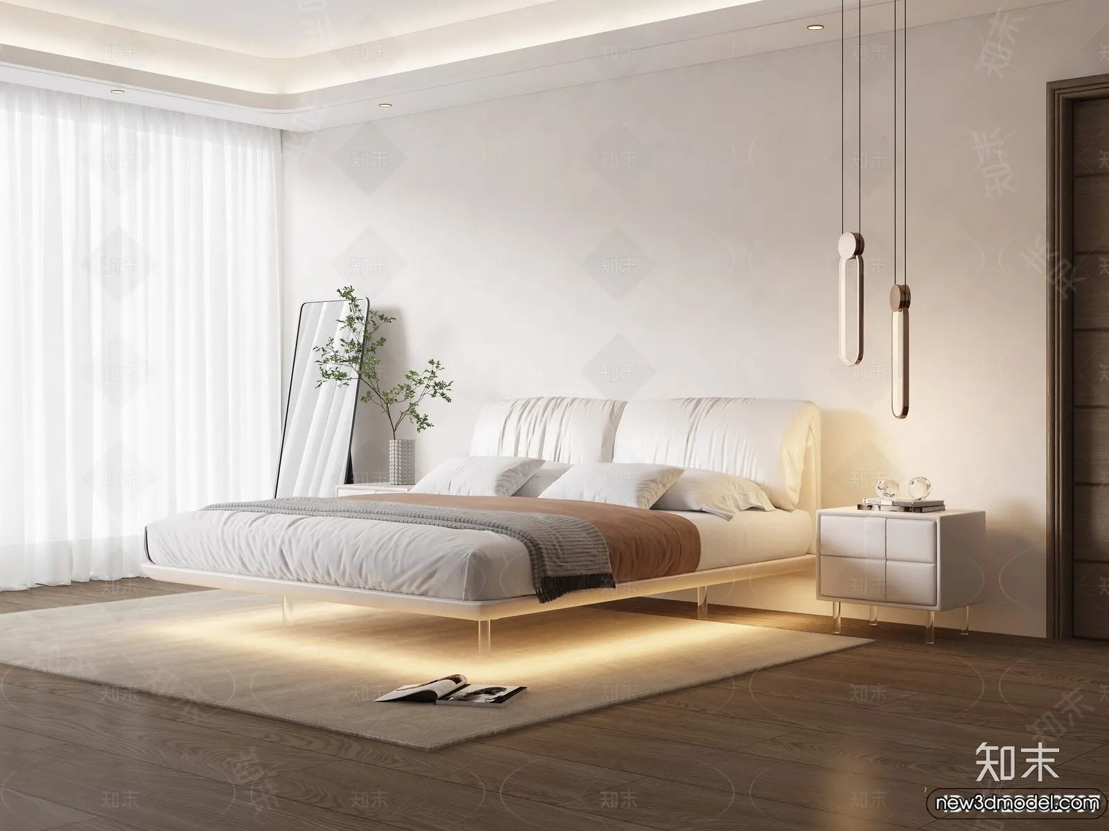 Bedroom – 3D Interior Scenes – Modern Style – 3D Models – 108 Bedroom – 3D Interior Scenes – Modern Style – 3D Models – 108