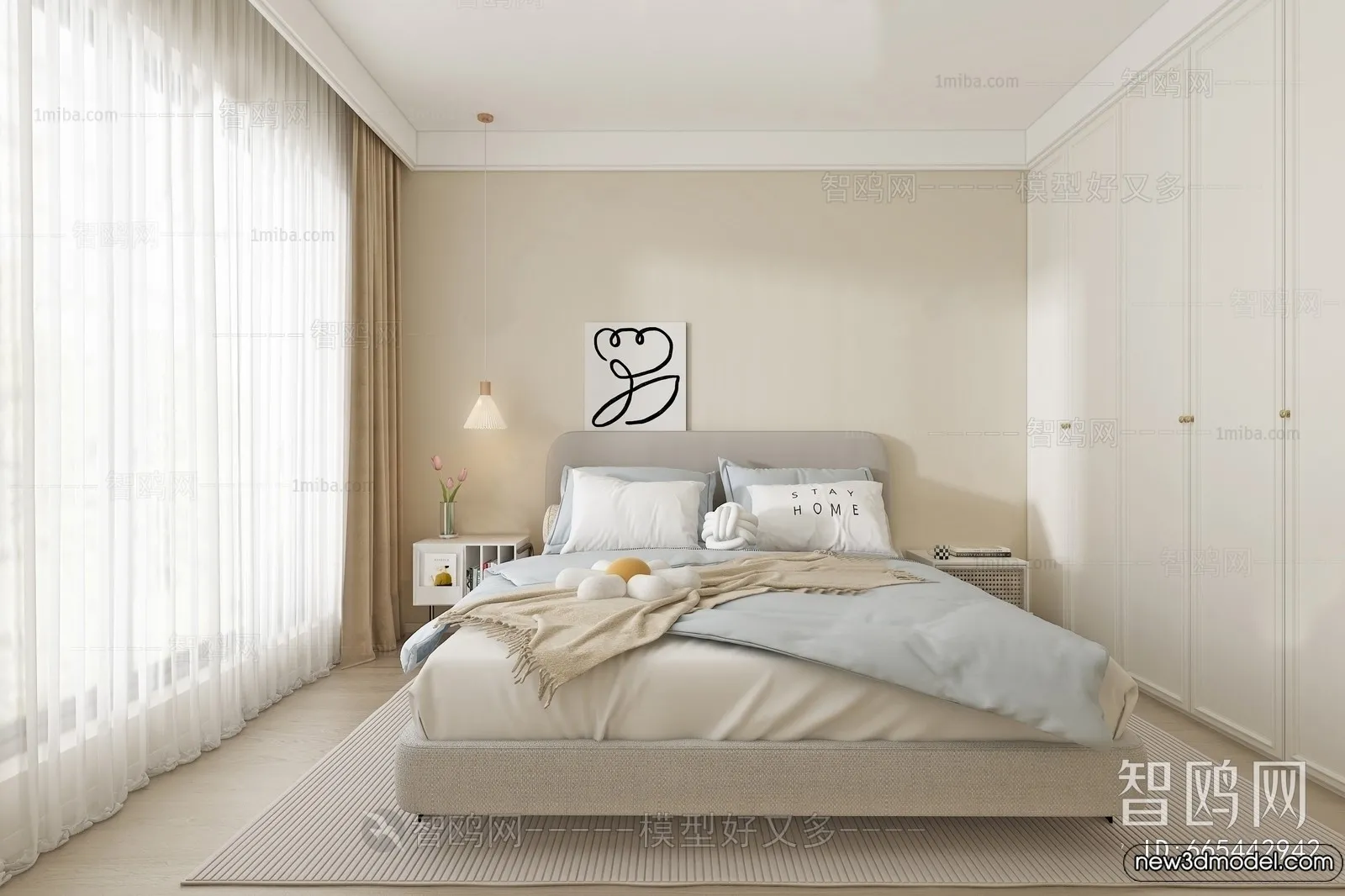 Bedroom – 3D Interior Scenes – Modern Style – 3D Models – 109 Bedroom – 3D Interior Scenes – Modern Style – 3D Models – 109