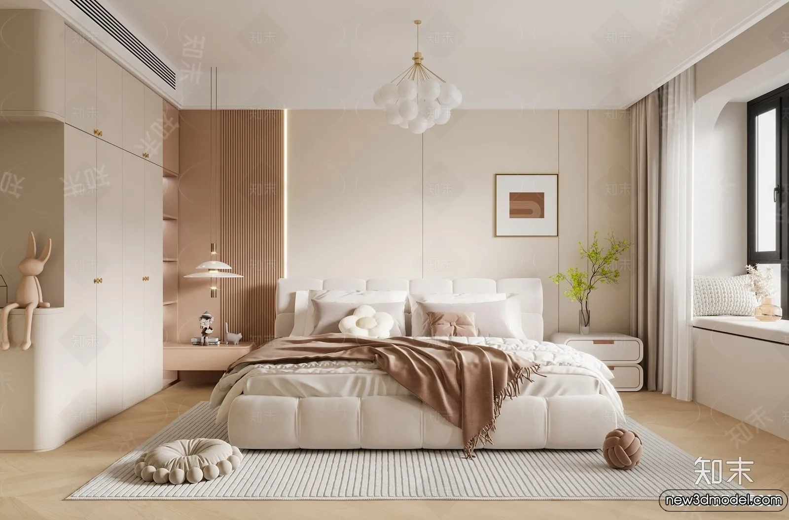 Bedroom – 3D Interior Scenes – Modern Style – 3D Models – 110 Bedroom – 3D Interior Scenes – Modern Style – 3D Models – 110