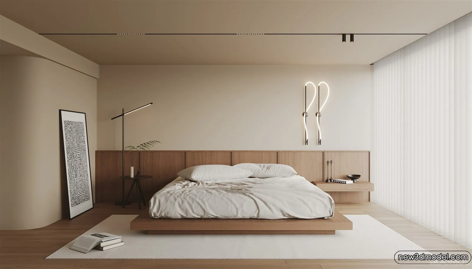 Bedroom – 3D Interior Scenes – Modern Style – 3D Models – 112 Bedroom – 3D Interior Scenes – Modern Style – 3D Models – 112