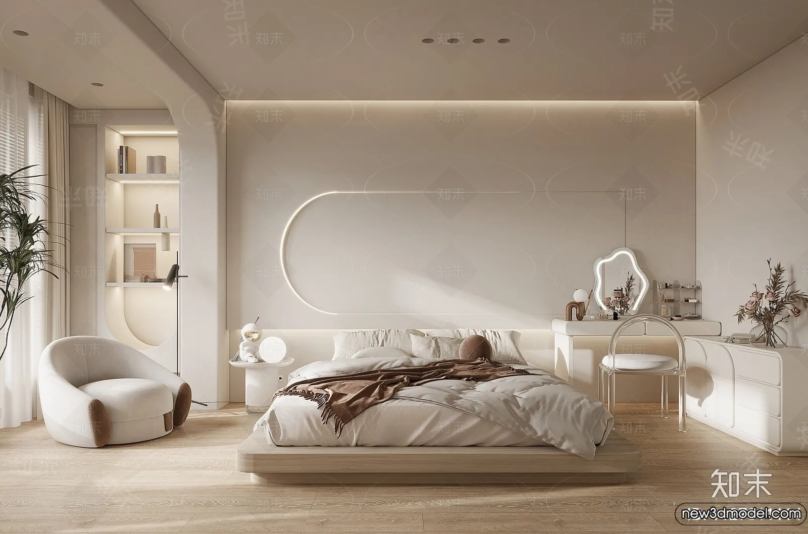 Bedroom – 3D Interior Scenes – Modern Style – 3D Models – 114 Bedroom – 3D Interior Scenes – Modern Style – 3D Models – 114