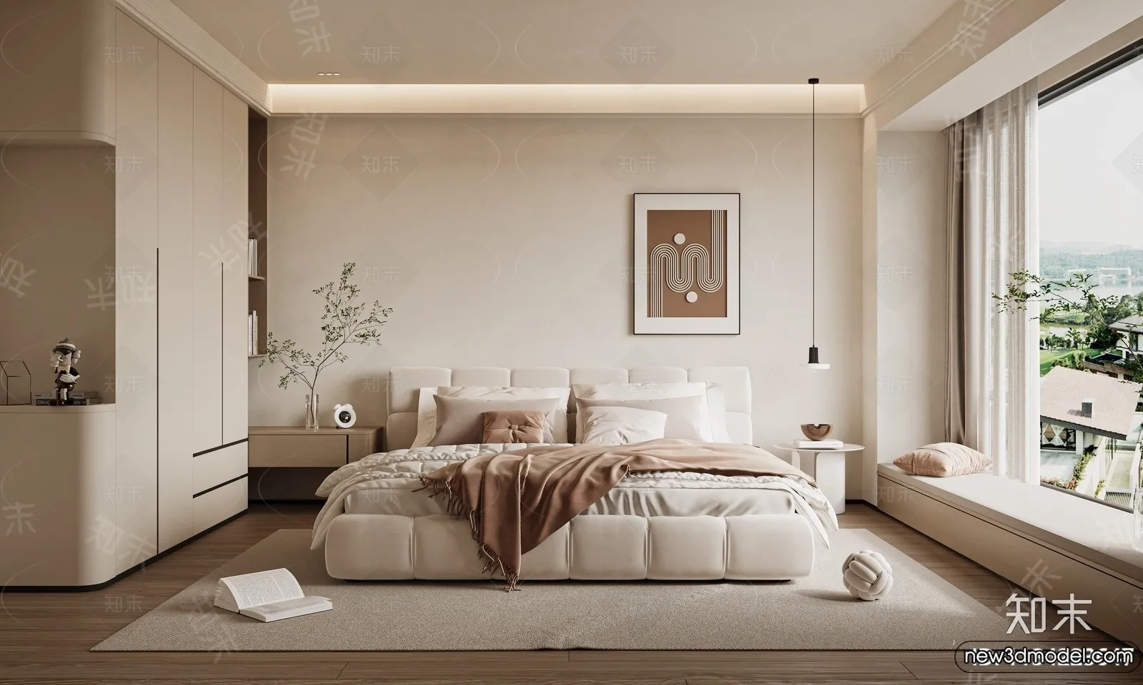 Bedroom – 3D Interior Scenes – Modern Style – 3D Models – 116 Bedroom – 3D Interior Scenes – Modern Style – 3D Models – 116