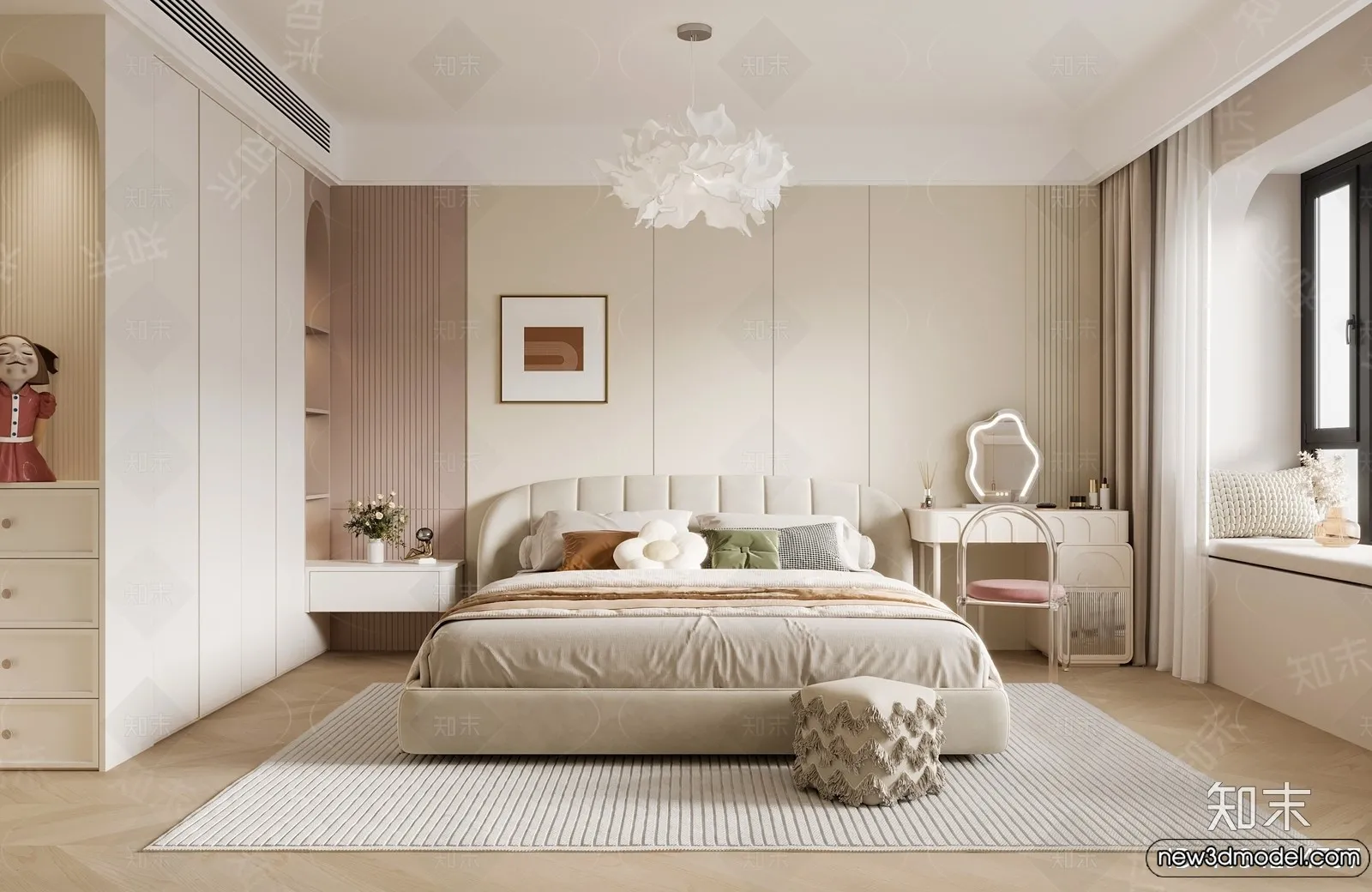 Bedroom – 3D Interior Scenes – Modern Style – 3D Models – 117 Bedroom – 3D Interior Scenes – Modern Style – 3D Models – 117