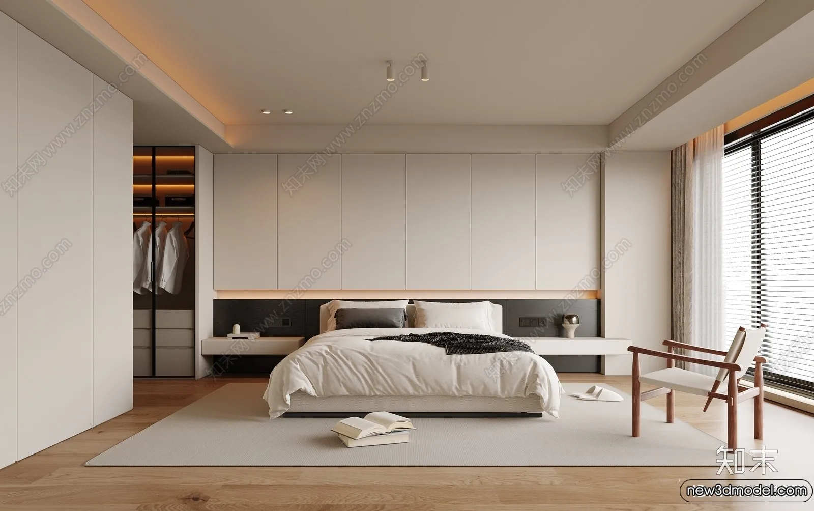 Bedroom – 3D Interior Scenes – Modern Style – 3D Models – 186 Bedroom – 3D Interior Scenes – Modern Style – 3D Models – 186
