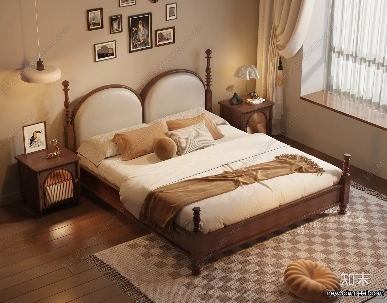 Bedroom – 3D Interior Scenes – Modern Style – 3D Models – 187 Bedroom – 3D Interior Scenes – Modern Style – 3D Models – 187